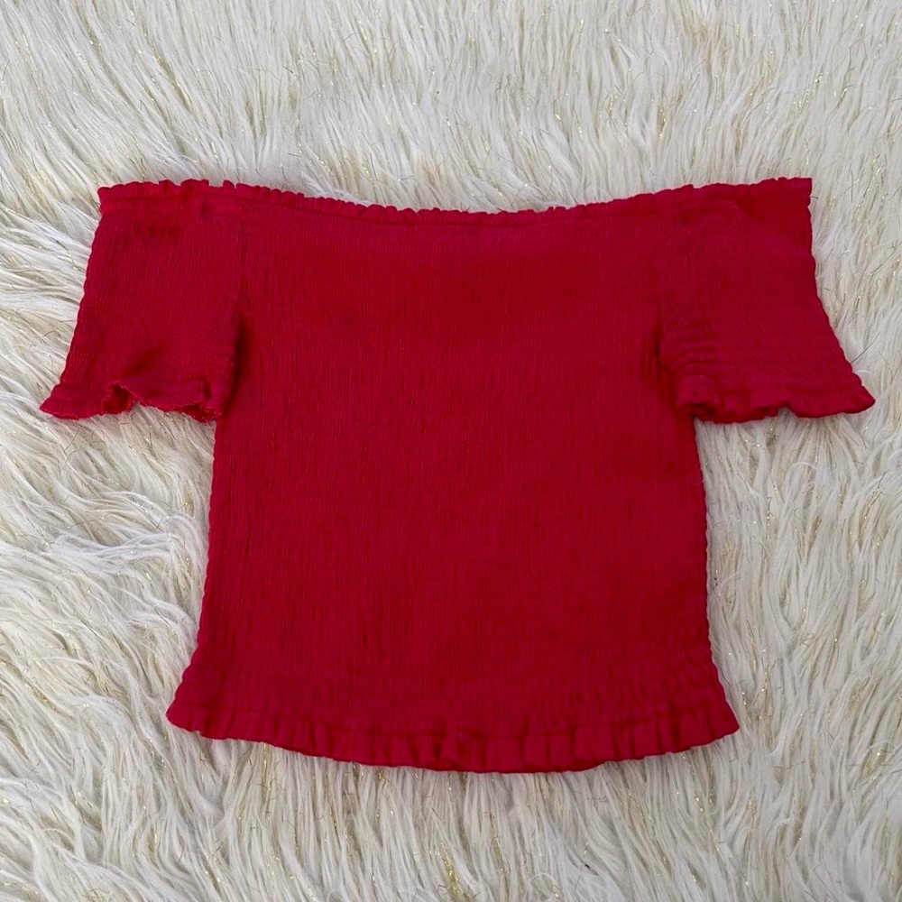 Forever 21 Red Off-Shoulder Blouse